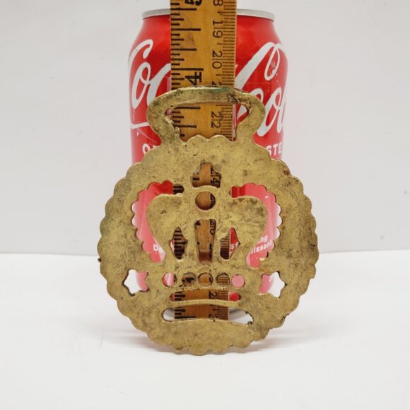 Unique Vintage 4" Horse Solid Brass Harness Decoration - Picture 2 of 2